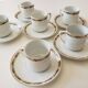 Set of 6 porcelain coffee cups
