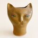 Vase sculpture cat in stoneware Johanna Grothendieck