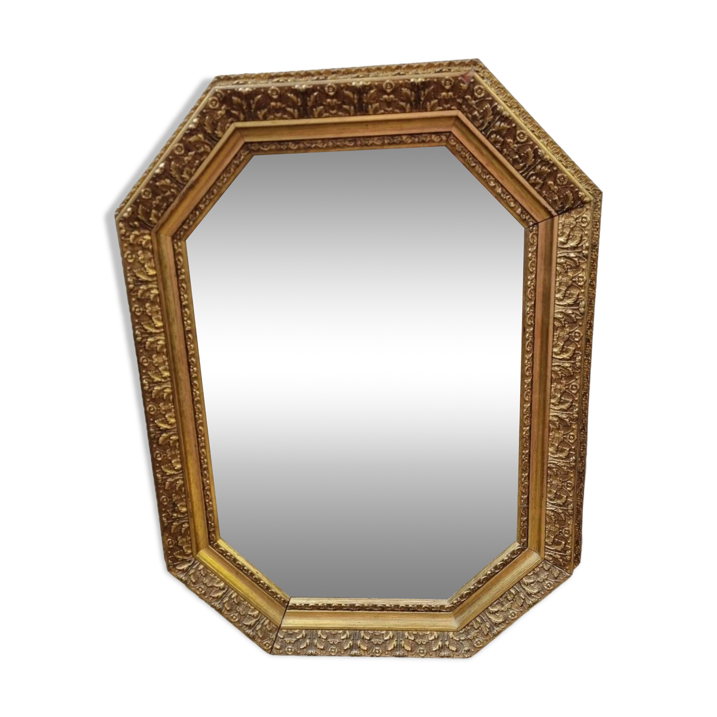 Golden wooden mirror 85X62cm