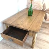 Farmhouse table, living room, solid oak
