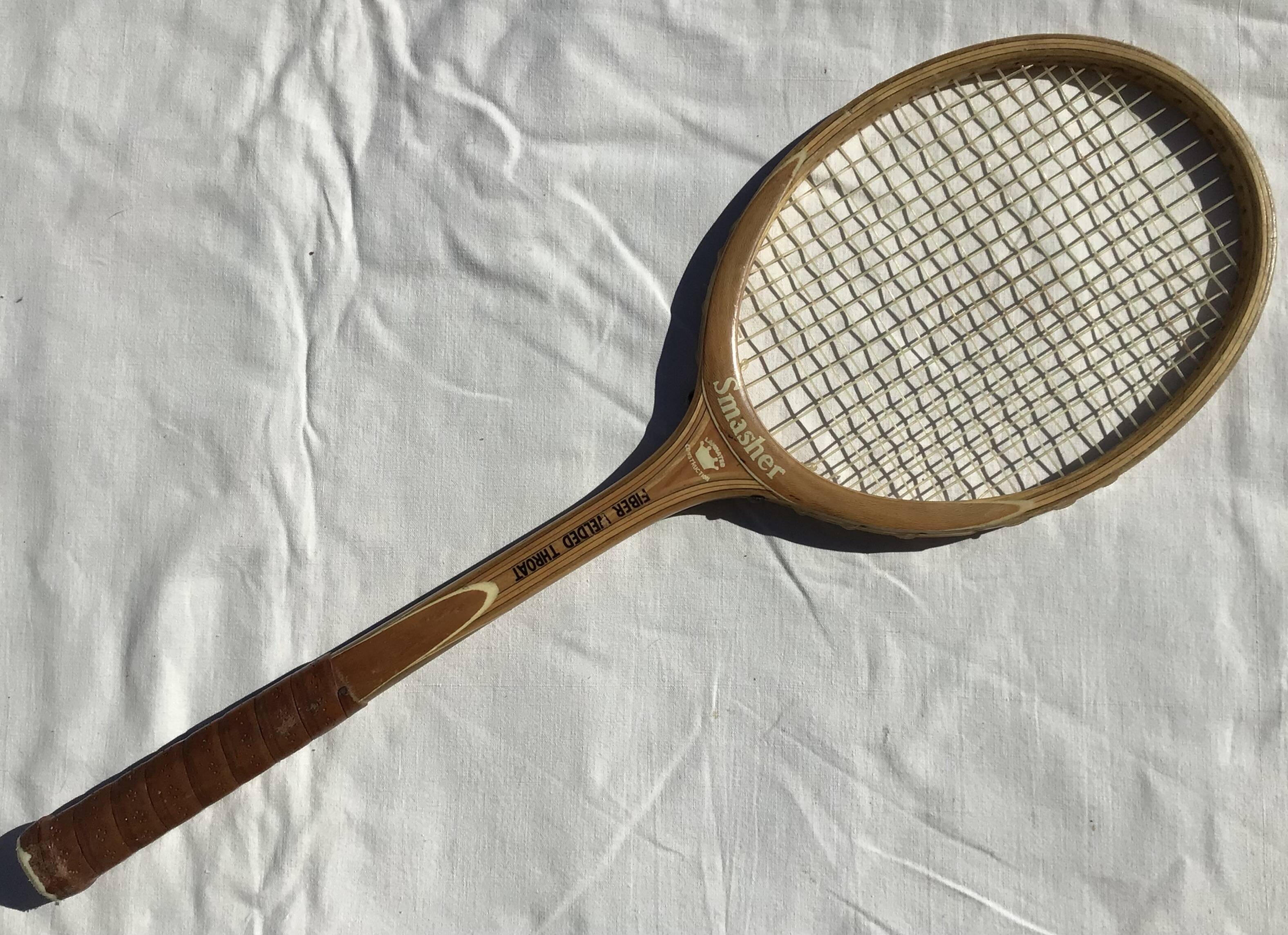 Smasher wooden tennis racket