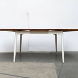 Teak mid-century table and Fanett chairs by Ilmari Tapiovaara for Asko, set of 5.