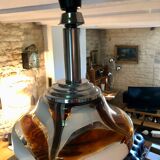 Suspension in Murano glass and chrome metal