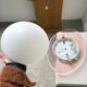 Pink glass wall lamp 1970s Gamma