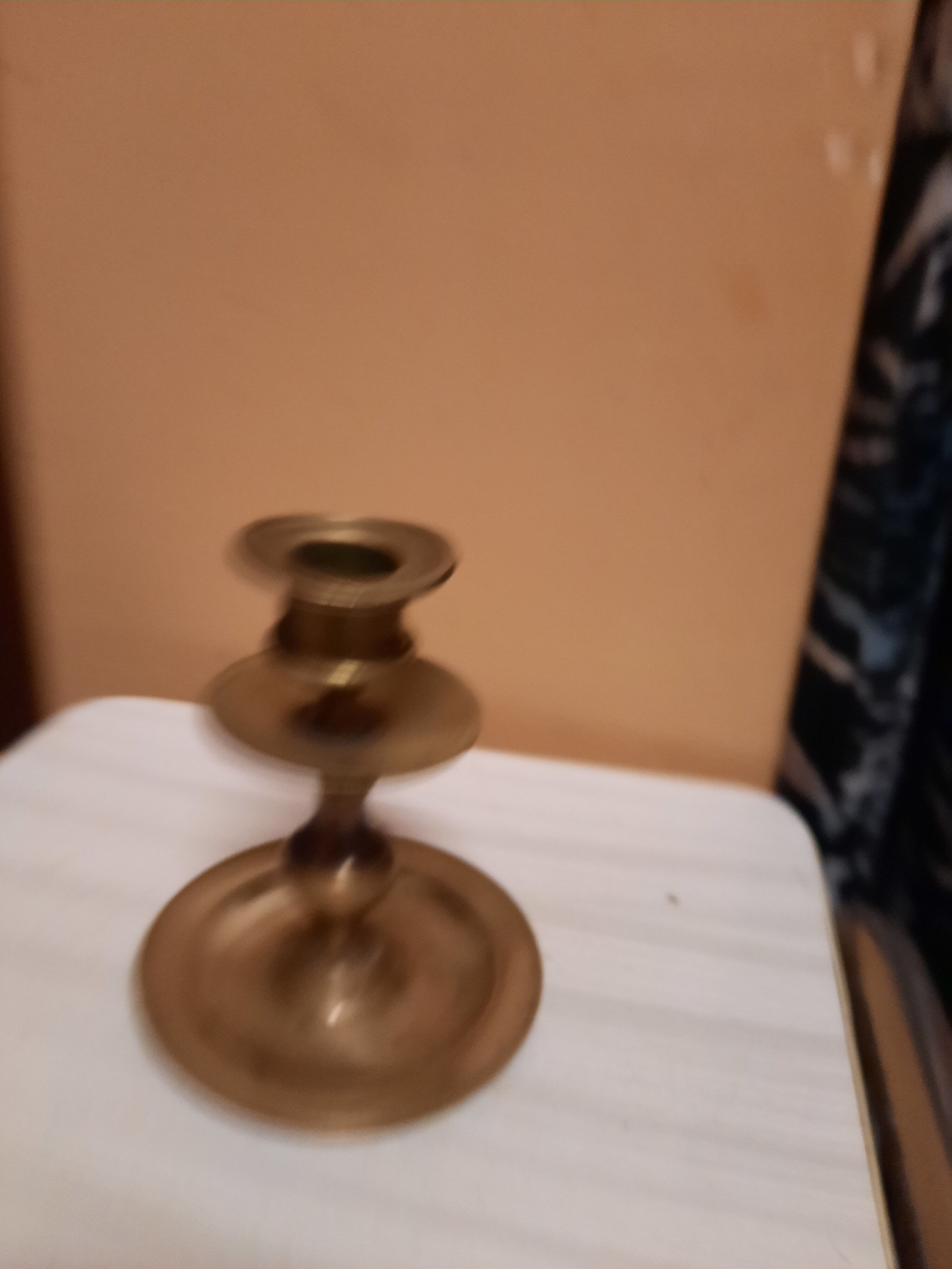 Golden candle holder