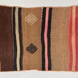 Old turkish narrow kilim runner 372x48 cm shabby chic, vintage kelim