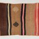 Ancien chemin de kilim étroit turc 372x48 cm shabby chic, kelim vintage