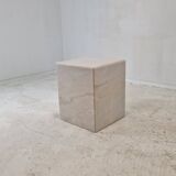 Italian Marble Side Table or Pedestal, 1980's