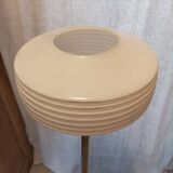Lampadaire bronze laiton globe liseré givré