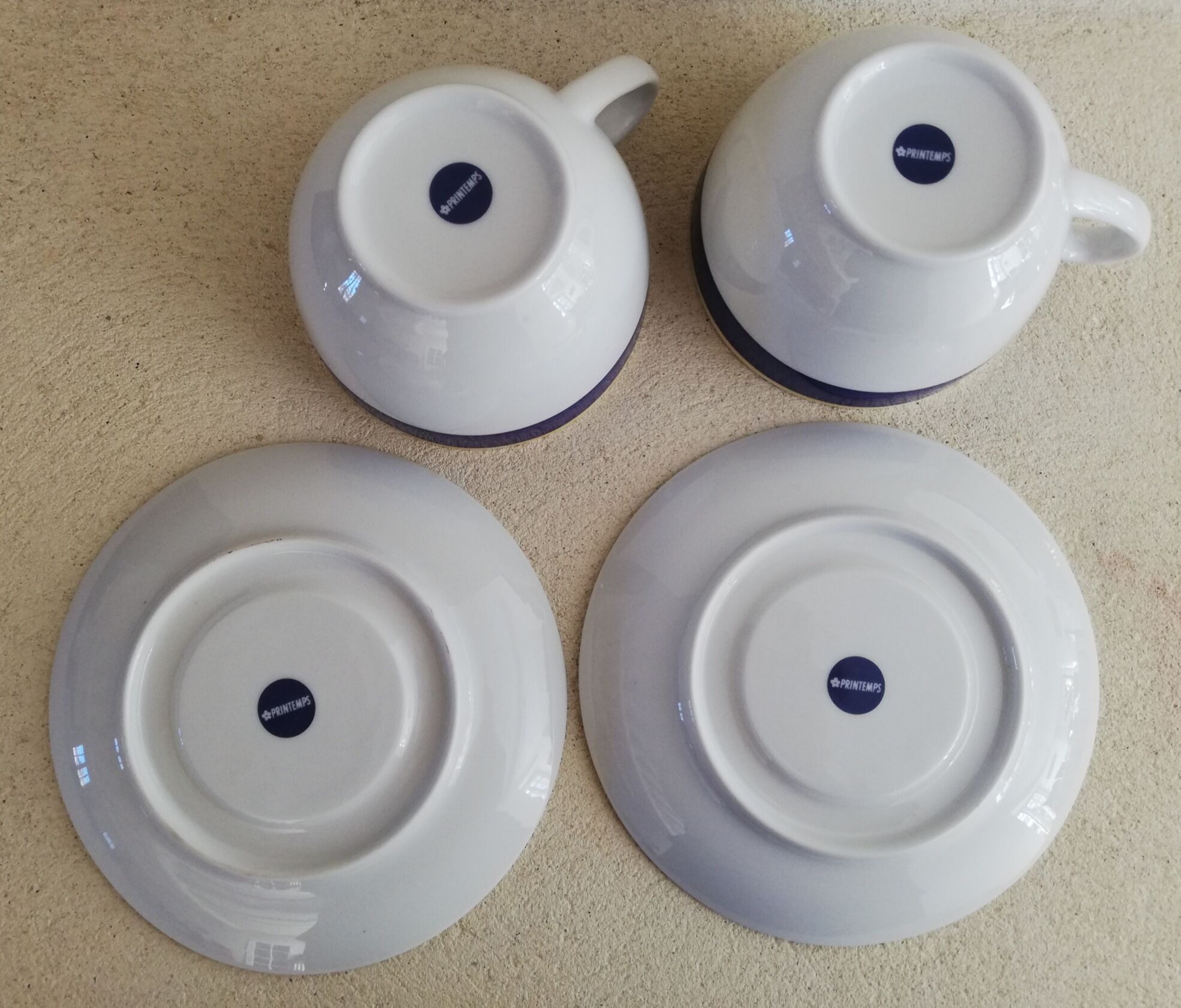 2 cups and their saucers Le Printemps