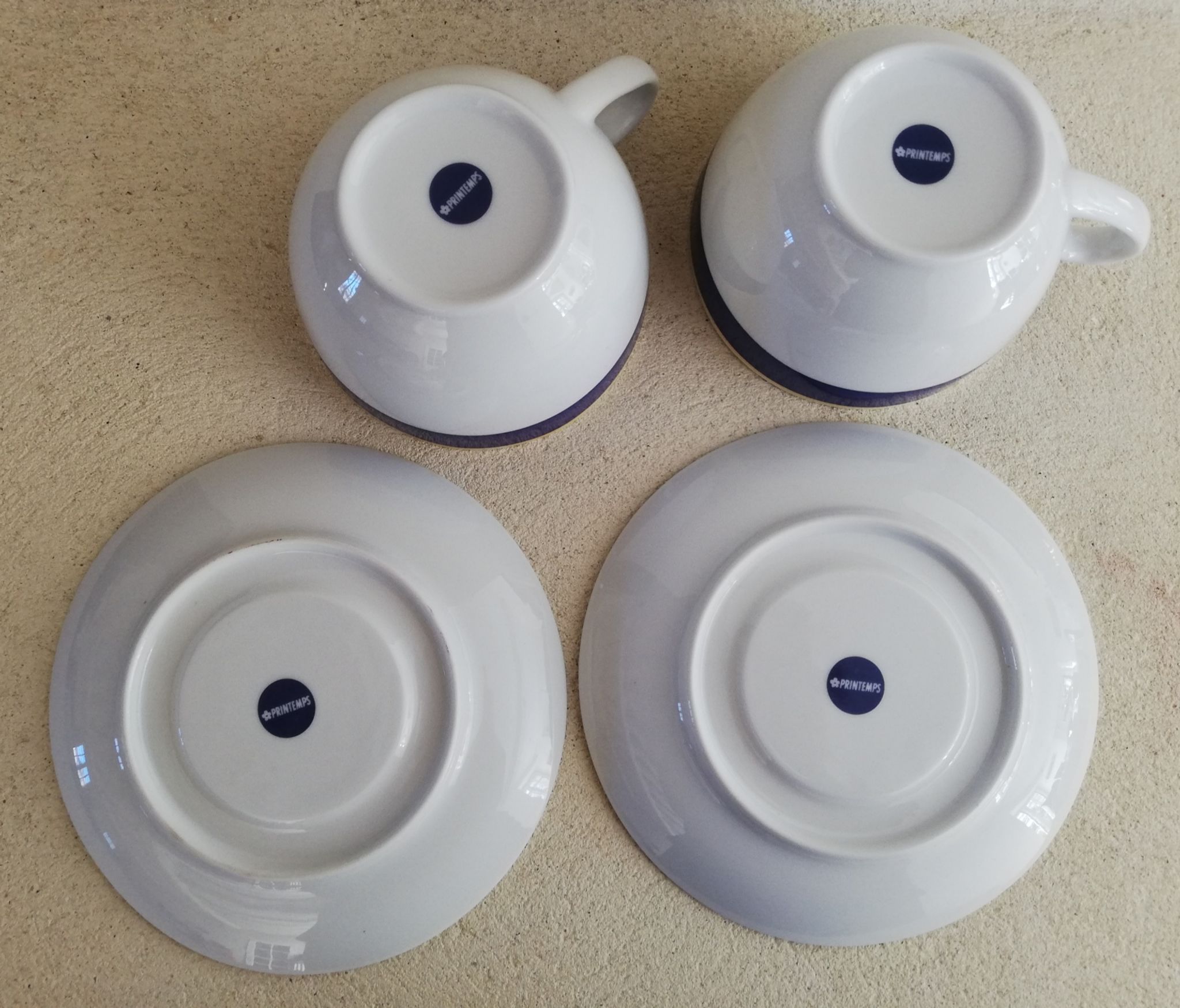 2 cups and their saucers Le Printemps