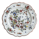 Plate - presentation dish with floral motifs, Rouen.