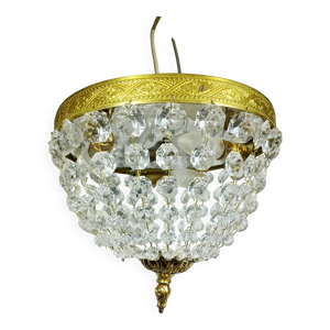 Plafonnier 3 lumières - bronze cristal