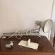 Vintage Grey Articulated Architect Lamp 1970s Ledu Office CHR Caen