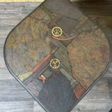 90s set of 3 brutal coffee tables with mosaic by Paul Kingma for Kneip