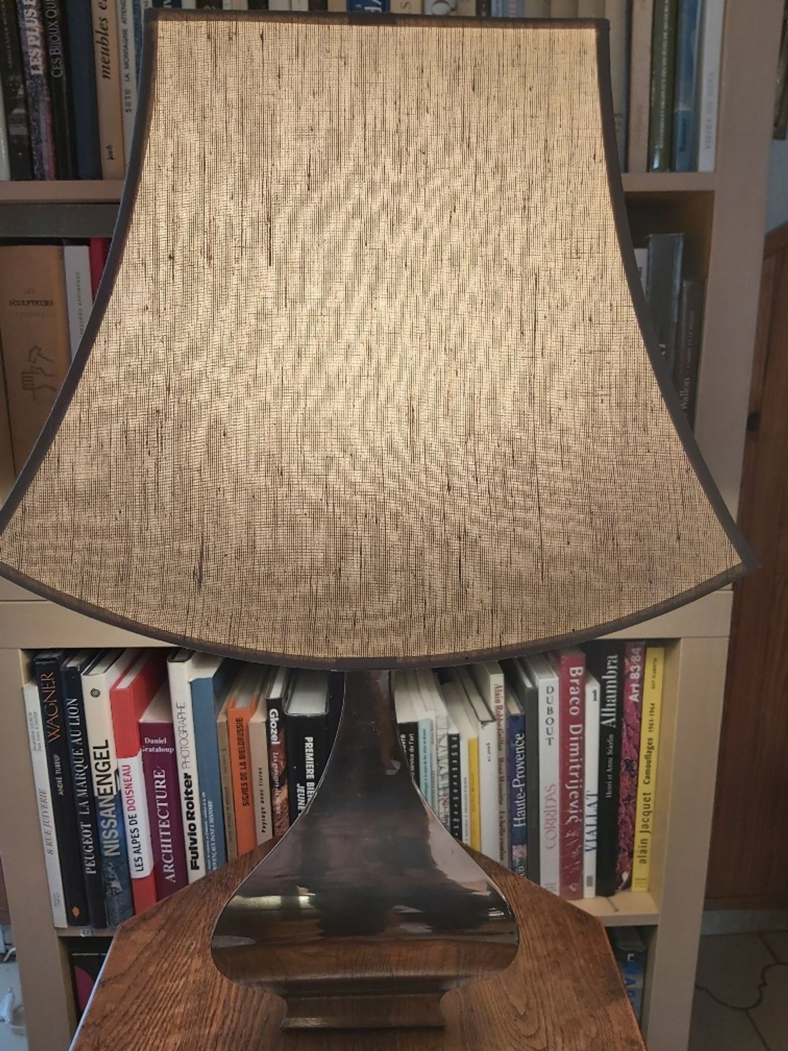 70s stainless steel lamp design