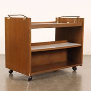 Vintage kitchen sideboard in laminate and walnut veneer, 1970s design.