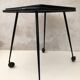 Black table on wheels from the 60s