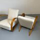 Ensemble de fauteuils Halabala H269