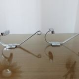 Pair of chrome metal pads 70s
