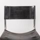 Set of 4 chairs in black leather 70s vintage