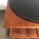 Gianfranco Frattini for Bernini italian wood leather swivel bookcase 1960s