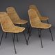 Mid-Century Wicker Chairs by Gian Franco Legler, 1950s. Set of 4