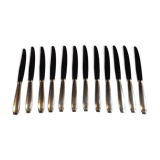 Art Deco silver metal knives