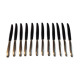Art Deco silver metal knives