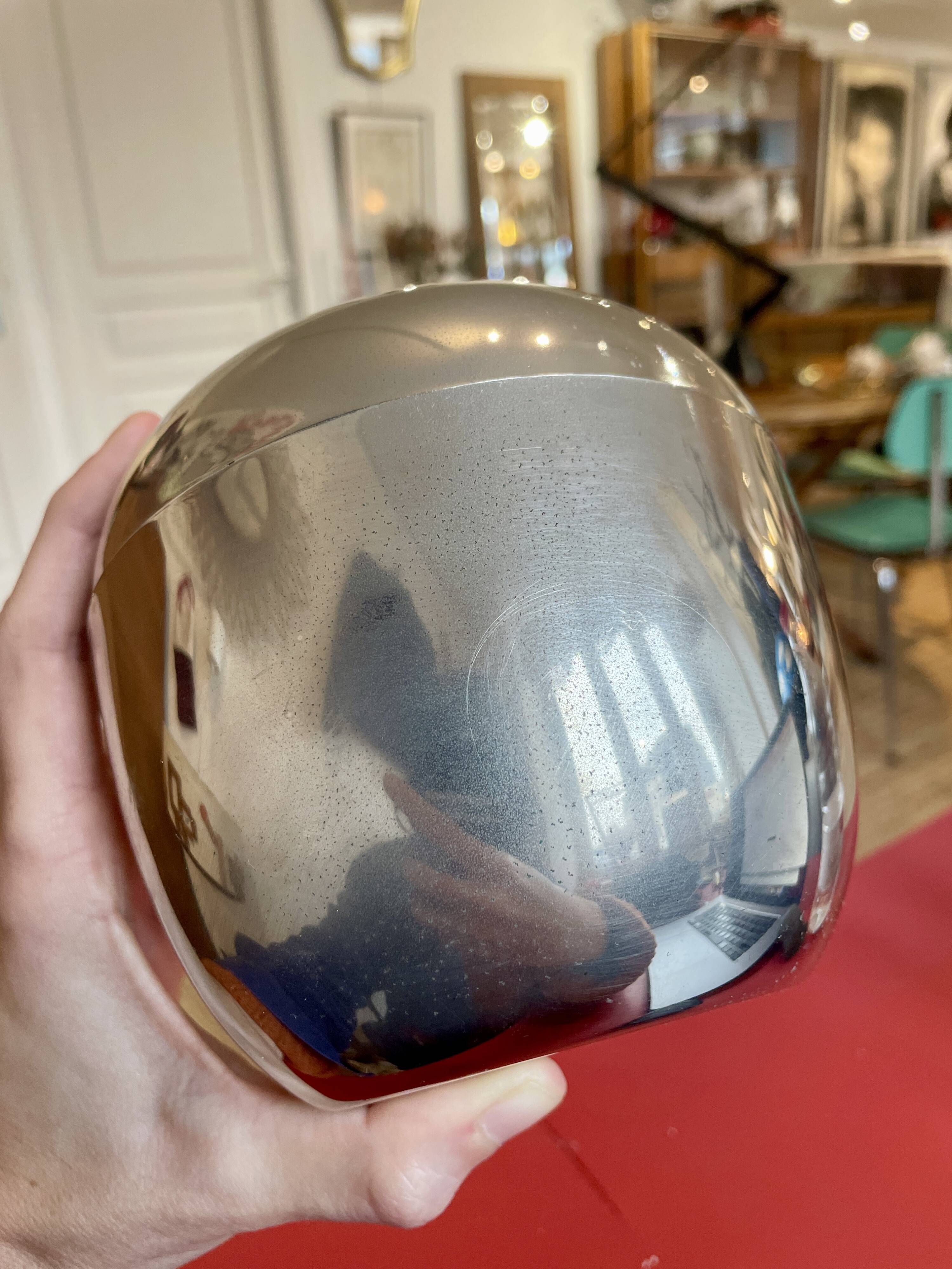 Silver metal ice cube