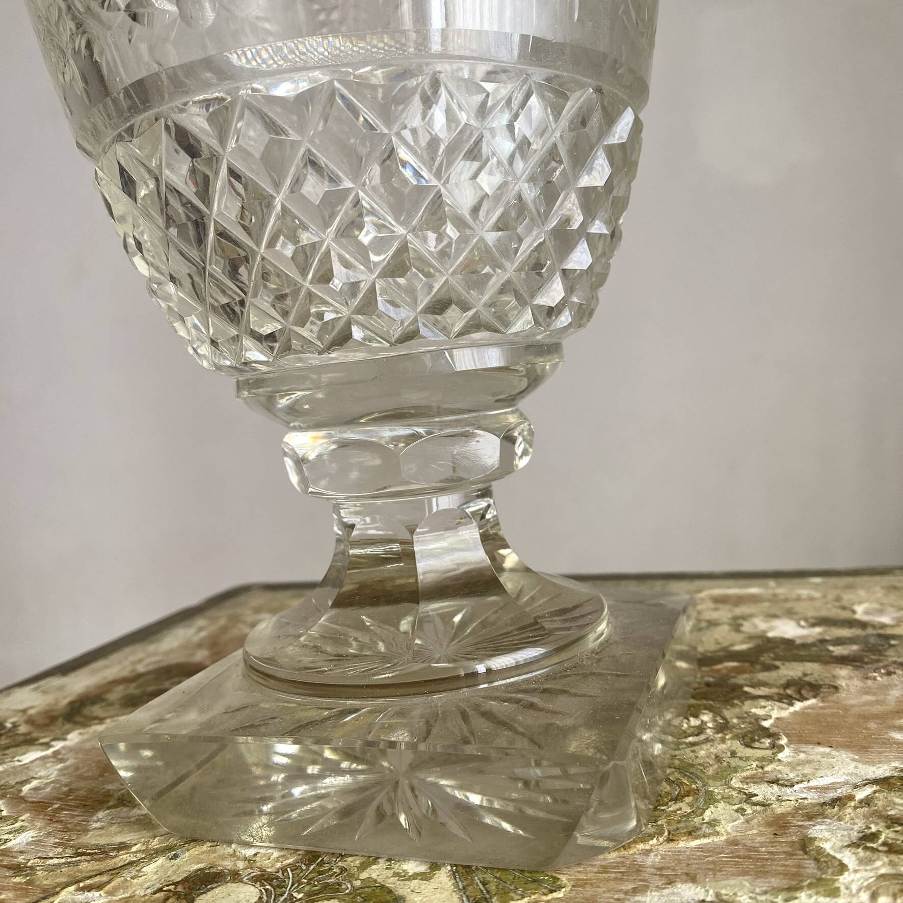 Large Médicis vase in crystal 23.5 cm