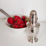 Silver-plated metal sugar shaker, sugar bowl