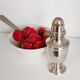 Silver-plated metal sugar shaker, sugar bowl