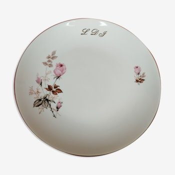 Plat rond et creux en porcelaine de Limoges