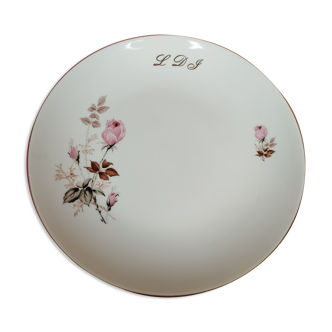 Plat rond et creux en porcelaine de Limoges