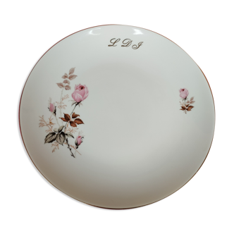 Round and hollow dish in Limoges porcelain
