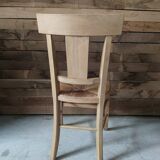 Set of 6 rustic straw chairs