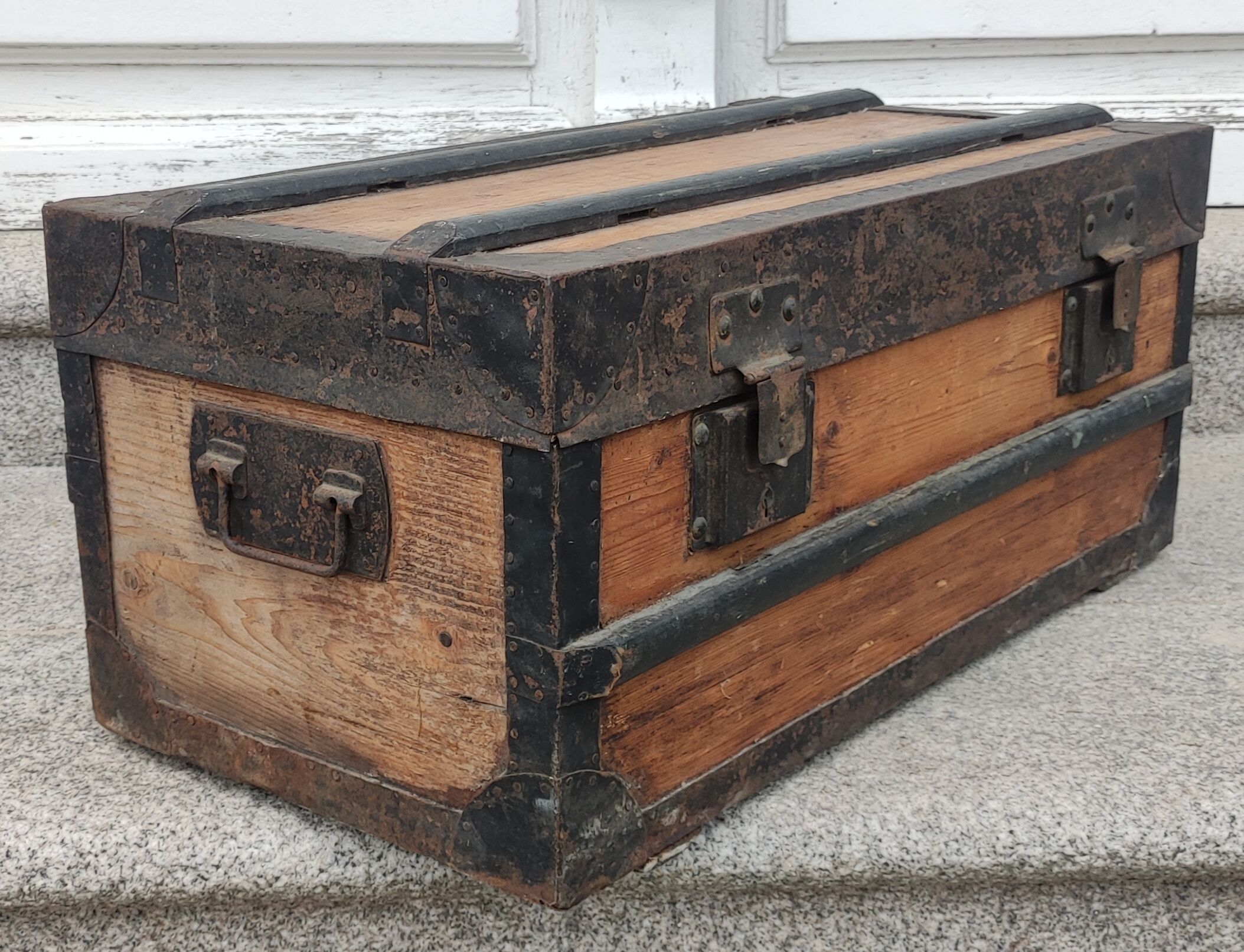 Old wooden trunk, storage chest
