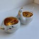 Ceramic pepper shaker in the shape of swans 60s