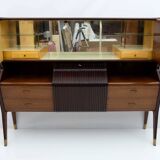 Osvaldo Borsani Mid-Century Modern Italian Sideboard with Bar Cabinet, 1950