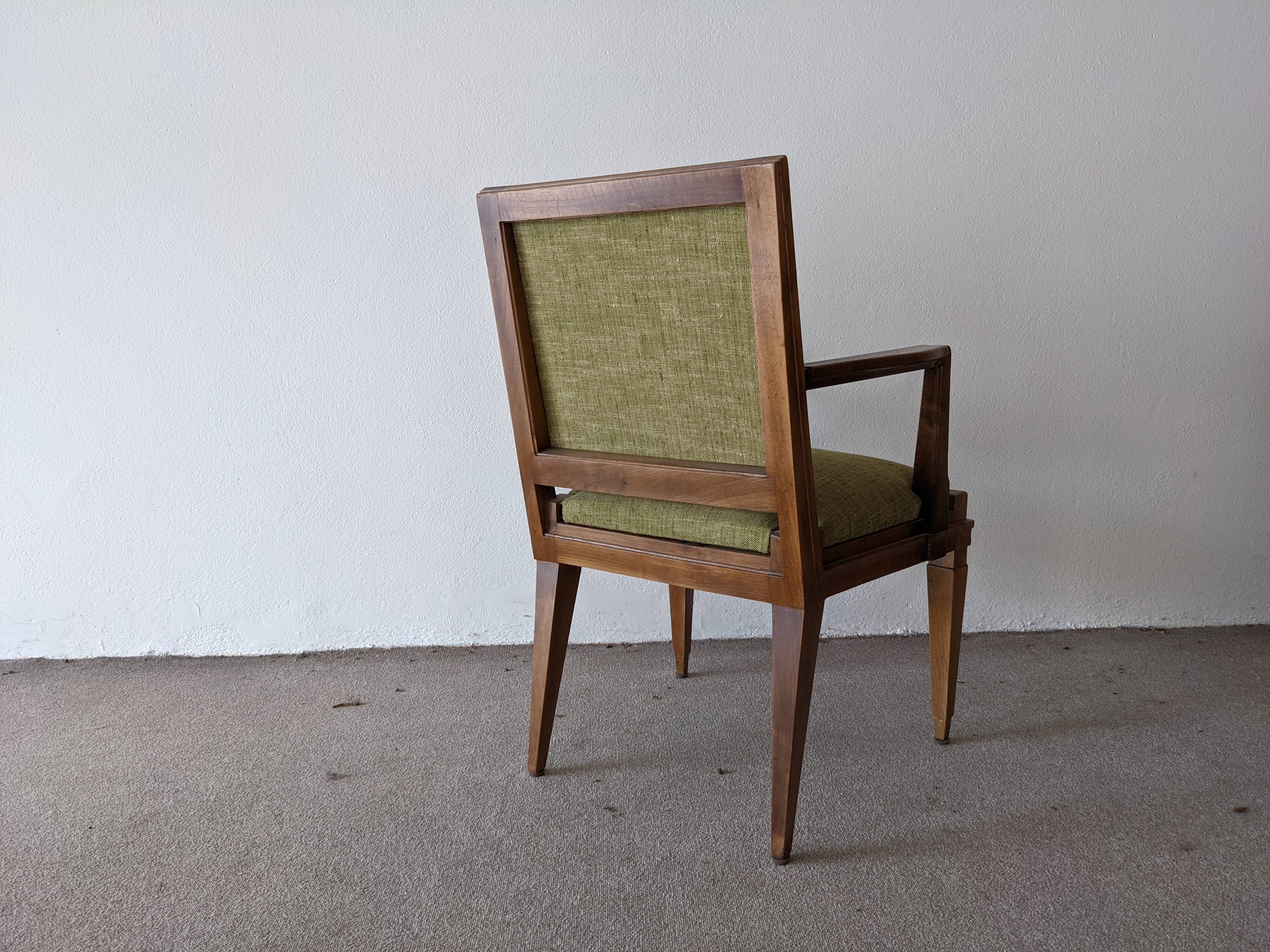 4 walnut bridges armchairs