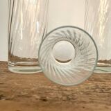 6 vintage twisted glasses