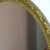 Louis XVI style golden medallion mirror, 63x41 cm