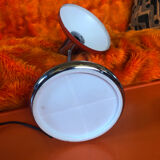 Orange articulated desk lamp