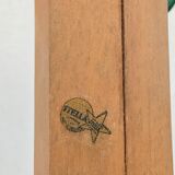 Portemanteau parrot wood tripod 12 black balls Stella 1960