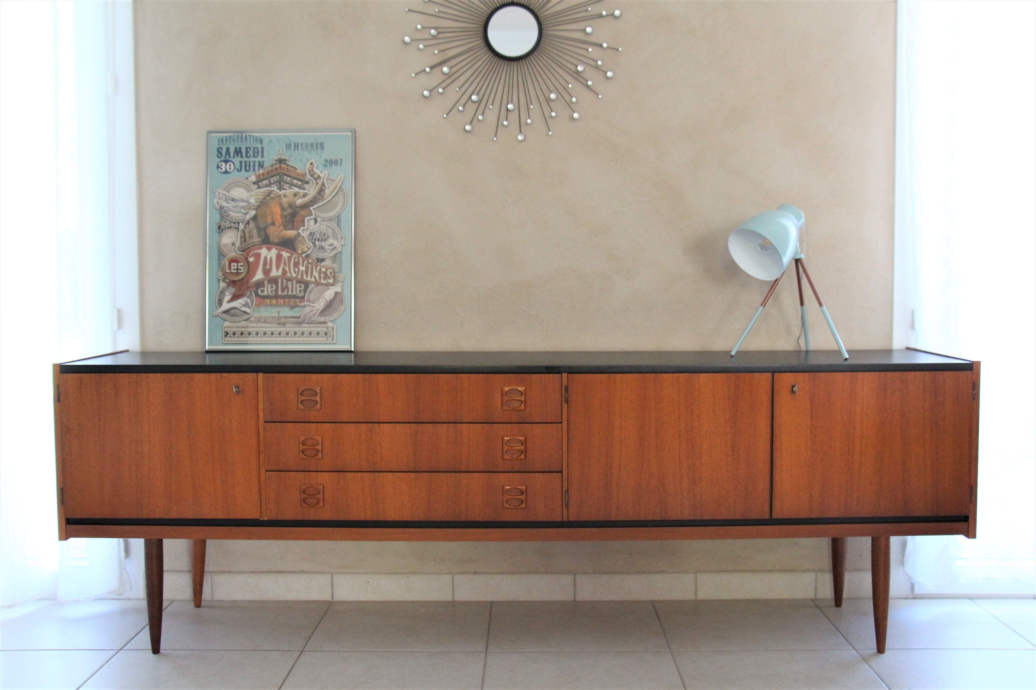Sideboard Scandinavian design in teak years 60