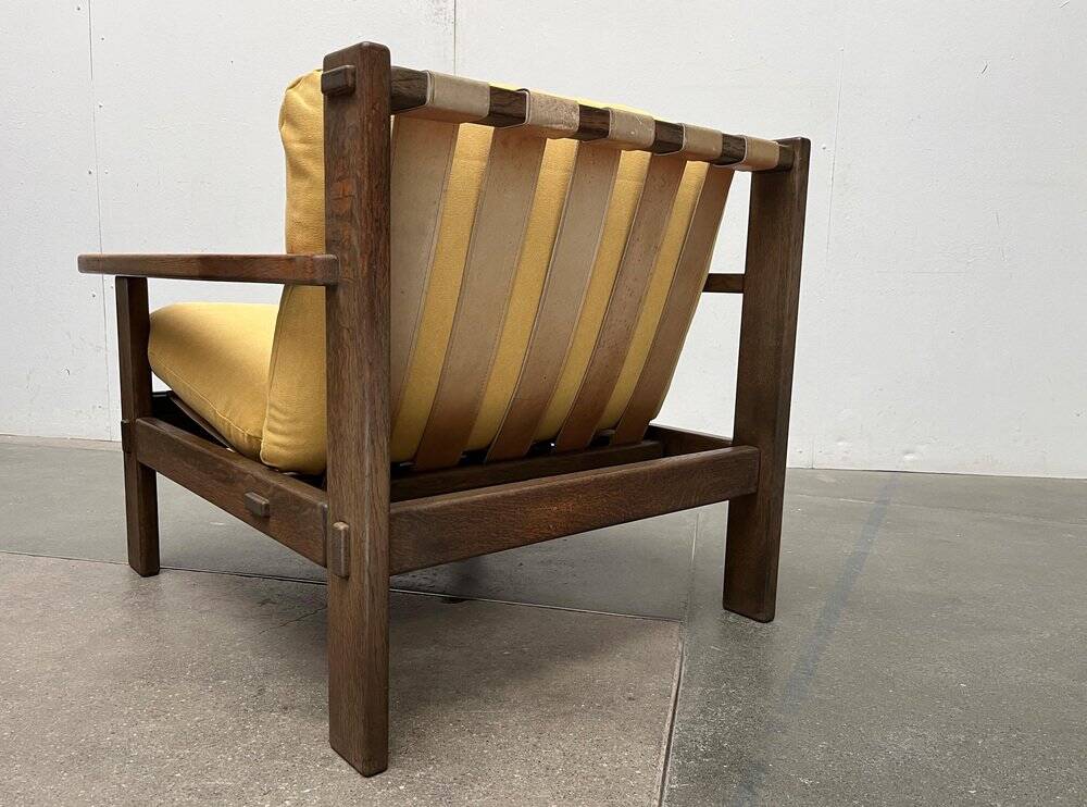 Vintage brutalist lounge chair set, 1960s