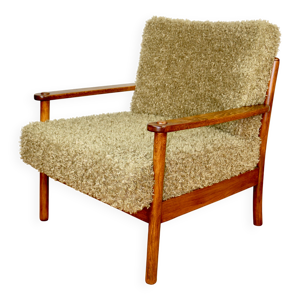 Fauteuil vintage en bois - vert