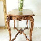 Louis XV style console living room table in walnut