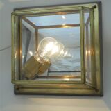 Square sconce with mirror background